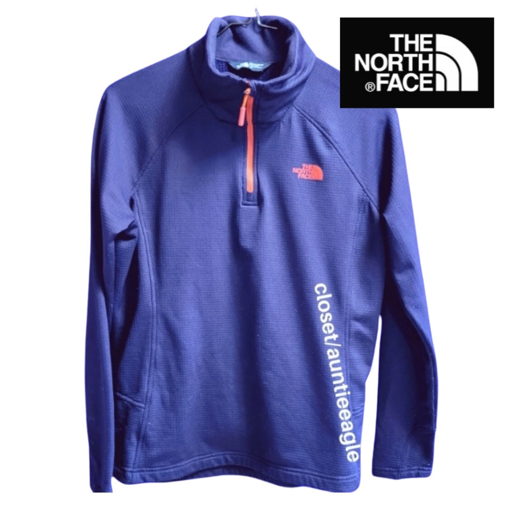 North Face ¼ Zip Micro Fleece Moisture Wicking Purple/ Orange Like New